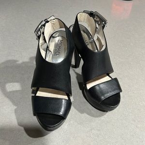 Michael Kors black open toe heel